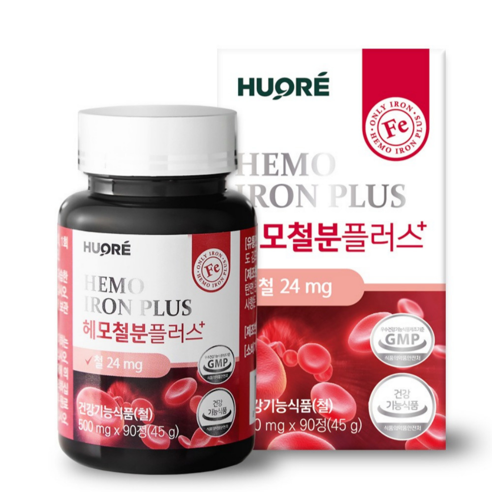 휴오레 헤모 철분 플러스 500mg x 90정, 1개