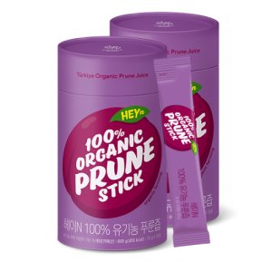 대상웰라이프 헤이N 100% 유기농 푸룬즙 600g (20g x 30포)X2 유기농 푸룬 착즙액 100%  푸룬주스 식이섬유