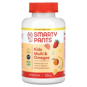 <b>스마티팬츠</b> <b>SmartyPants</b> <b>스마티팬츠</b> 키즈 멀티 <b>오메가3</b> 피쉬오일 구미젤리 120구미