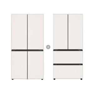 LG 디오스 오브제컬렉션 냉장고 Fit & Max + LG 디오스 오브제컬렉션 김치톡톡 Fit & Max R1093GBB037