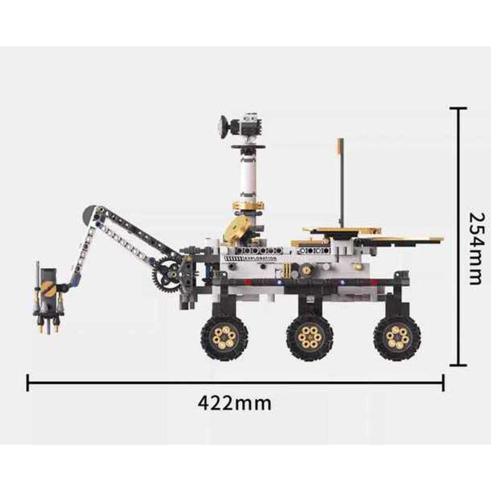블록 장난감 고급 조립 프로그래밍 로봇 화성 우주 탐사 차량 원격 제어 1개 B세트