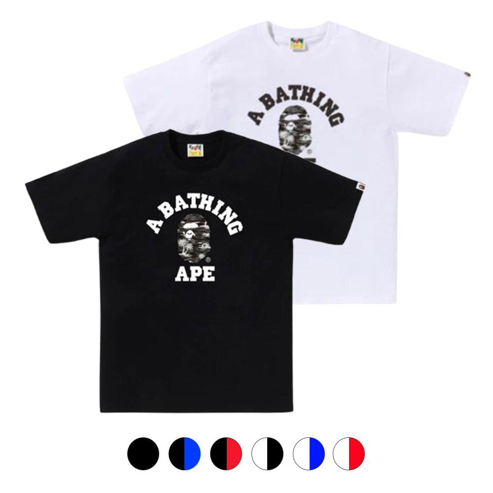 베이프 ABC 카모 컬리지 반팔티 6컬러 1K80110005