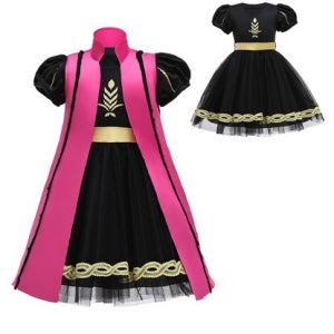 애니메이션 디*니 겨*왕국2 안* 코스프레 의상세트(드레스+숄) 시즌4 교복 학생복