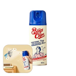 동국제약 벅스케이프 국화 에어로졸 300ml / 파리 모기 바퀴벌레 퇴치제 살충제 모기약