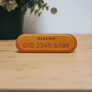 NAARO 천연가죽 주차 전화번호판 신차선물, NAARO