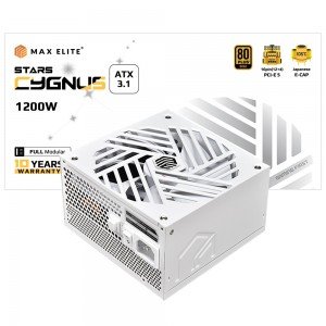 맥스엘리트 STARS CYGNUS 1200W 80PLUS골드 풀모듈러 ATX3.1 화이트