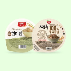 [기획상품] 양반 현미밥 130g + 쎈쿡 통곡물밥 195g 24개입씩 (총 48개)