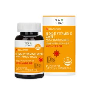 힐링팩토리 뉴<b>로하스</b> 썬앤디 비타민D 5000IU 150mg 180캡슐 1개