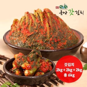 여수돌산갓김치 6kg (2kg+2kg+2kg) TV상품