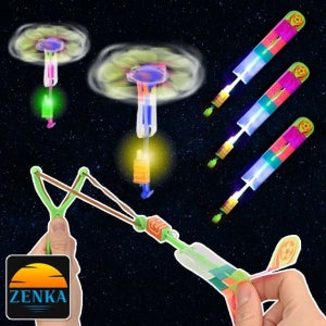 젠카 프로펠러 장난감 불빛 낙하산 LED 플라잉 놀이 옛날 추억의 초등 생일 선물 문방구