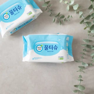 다이소 깨끗한나라 물티슈 페퍼민트 블루 30매 X30개 1박스 B202505134537 제품 썸네일
