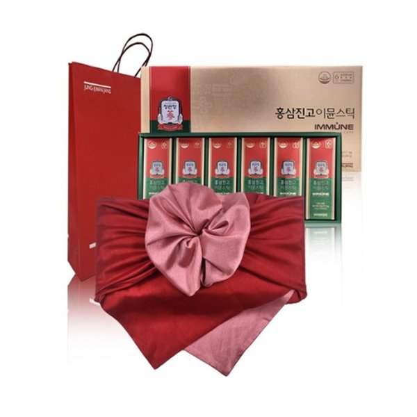 정관장 정관장 <b>홍삼</b>진고 <b>이뮨</b>스틱 <b>10ml</b> x 30포 1세트 (쇼핑백포함) 보자기포장