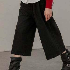 [논앤논][NONANDNON]CLASSIC WOOL WIDE BURMUDA PANTS_NWPT4170 (BLACK)(K1733212600222006BK01)
