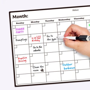 브리스크스타일 냉장고 주간 월간 계획표 보드 자석 칠판 시트지 세트