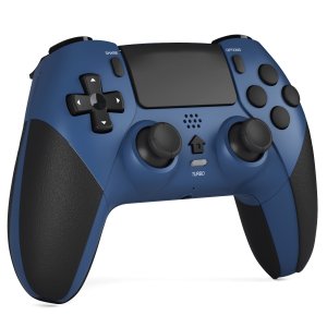 CHEREEKI PS4/PS4 Slim/PS4 Pro 이중 진동 기능을 갖춘 무선 컨트롤러  Blue  1개