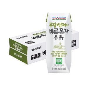 파스퇴르 파스퇴르 무항생제 바른목장우유 125mL 24입