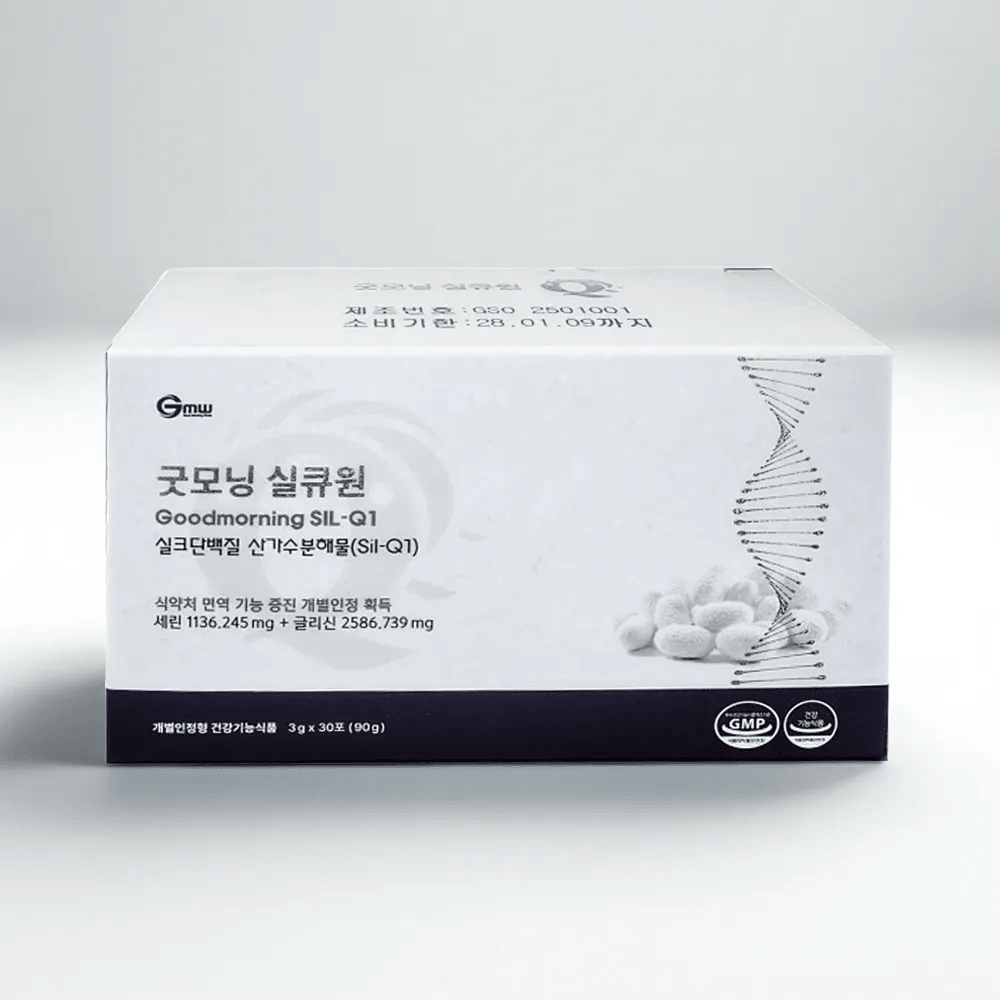 굿모닝 실큐원 <b>실크단백질 산가수분해물</b>  굿모닝 실큐원 90포  90g  3개