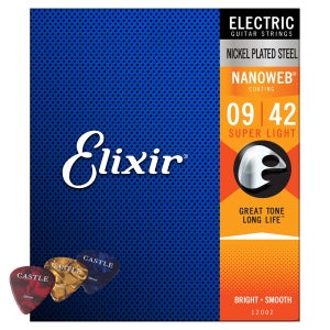 엘릭서 나노웹 일렉 베이스 니켈 플레이트 기타줄 12002 + 캐슬 픽크 3p  슈퍼라이트  1개