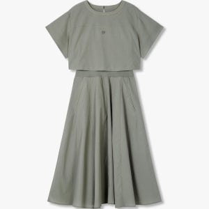 [지컷] [GCUT] 새틴 패치 레이어드 원피스_라이트 카키 7255237116 2501743831100014