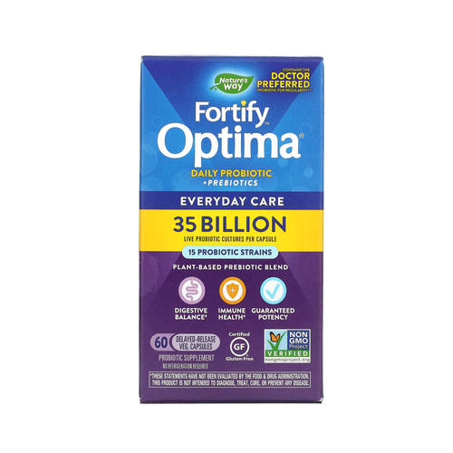 네이처스웨이 Fortify <b>옵티마 프로바이오틱스</b>+프리바이오틱스 350억 60베지캡슐