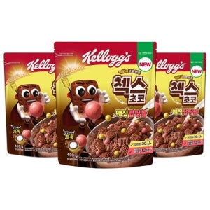 [켈로그] 시리얼 첵스초코 매직팝핑볼 400g x 3개