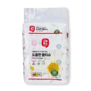 오늘좋은 도톰한 물티슈 (80매*4입)