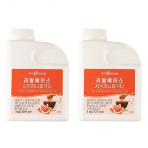 흥국 리얼베이스 자몽허니블랙티 1kg x 2개