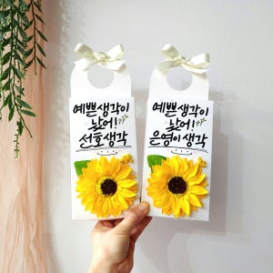 비누꽃 해바라기 빼빼로 포장 캘리 초콜렛 수능간식 상자, 프롬민트