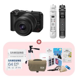 캐논코리아정품 EOS R50V 14-30mm KIT 슈팅그립 64GB패키지 블랙 SMJ