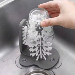 싱크흡착 컵 세척솔 수세미