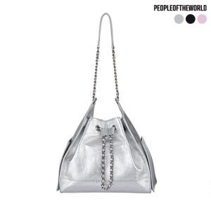 피플오브더월드 글라세 체인 레더 버킷백