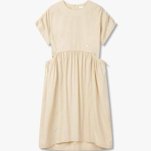 [지컷] [GCUT] 셔링 디테일 숏 슬리브 드레스_라이트베이지 7255237112 2501551753020069