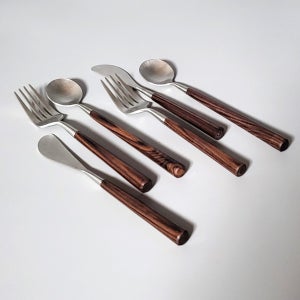 실버 우드 커트러리세트 티스푼 포크 나이프 디너, 이룬나무