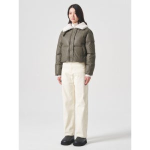 [에잇세컨즈] 기모 절개 스트레이트 팬츠  아이보리 324Y21LY50