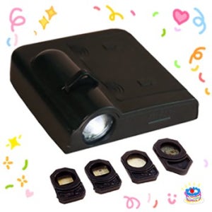 생일 파티 미니빔 프로젝터 본체 + 배경칩 4개 세트