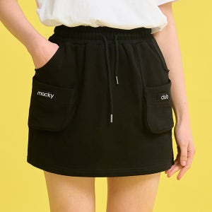 에디 포켓 스웻스커트 블랙