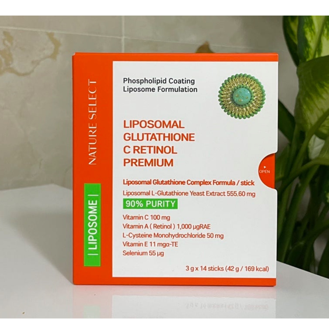 [정품] <b>네이처셀렉</b> 리포좀 글루타치온C 레티놀 인지질코팅 순수함량 500mg  3개  42g