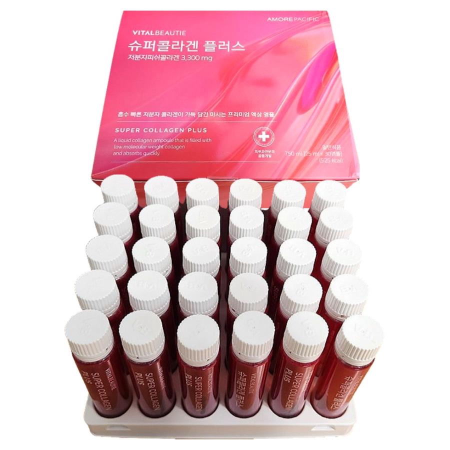 <b>아모레퍼시픽</b> 바이탈뷰티 슈퍼콜라겐 플러스 앰플 30입 1개월분 망고맛 마시는콜라겐 <b>히알루론산</b>