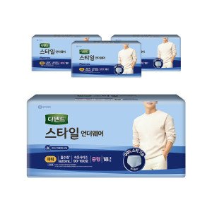 디펜드 디펜드 남성 스타일 언더웨어 파워 중형18PX4팩