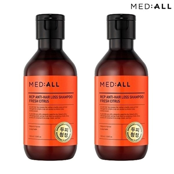 [메디올][메디올]메디올 두피 청정 <b>탈모</b> 비듬 완화 약산성 샴푸 100ml 2개 시트러스