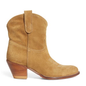 폴로랄프로렌 베이지 스웨이드 웨스턴 앵클 부츠 Beige Suede Western Ankle Boots 55 000000000007787458