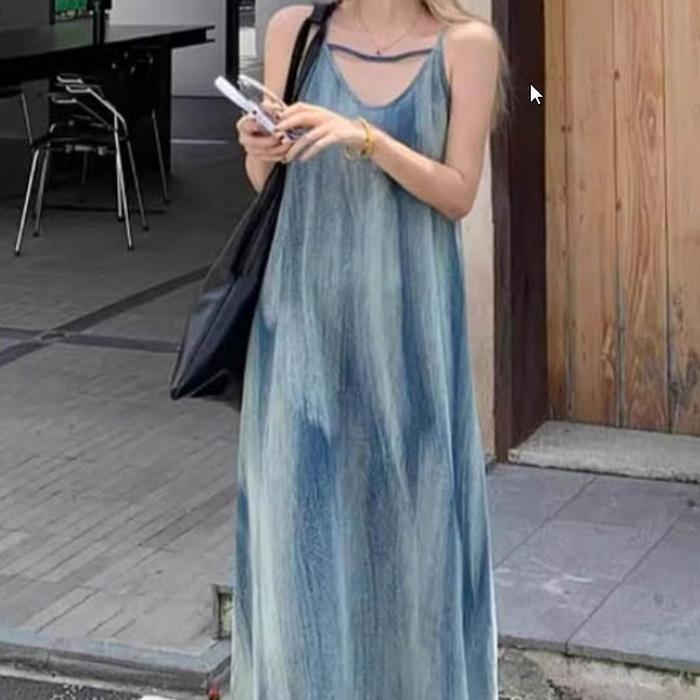 시스터즈 나염 여리핏 체형커버 트렌디 여름 원피스