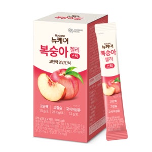 [본사공식몰] 뉴케어 뉴케어 복숭아젤리 스틱 (25g x 15포) 대상웰라이프 고단백 고칼슘 고식이섬유 영양간식