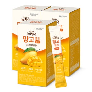[본사공식몰] 뉴케어 뉴케어 망고젤리 스틱 (25g x 15포)X3 대상웰라이프 고단백 고칼슘 고식이섬유 영양간식