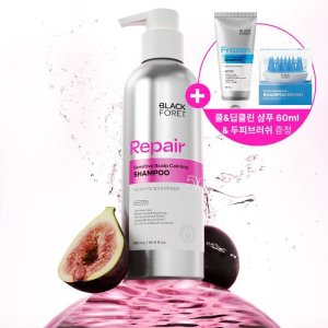 블랙포레 [탈모완화] 블랙포레 민감두피 탄산거품 샴푸 500ml + 쿨&딥클린 샴푸 60ml, 두피브러쉬 증정