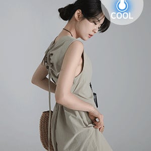 [오늘출발][바스락/나시롱원피스] 나일론 스트랩 트임 원피스 (생활방수,나시원피스,여름원피스,레이어드,휴양지,바캉스,휴가,페스티벌룩,흠뻑쇼,장마룩)