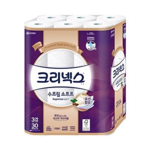 크리넥스 3겹수프림소프트 화장지 30M 30롤