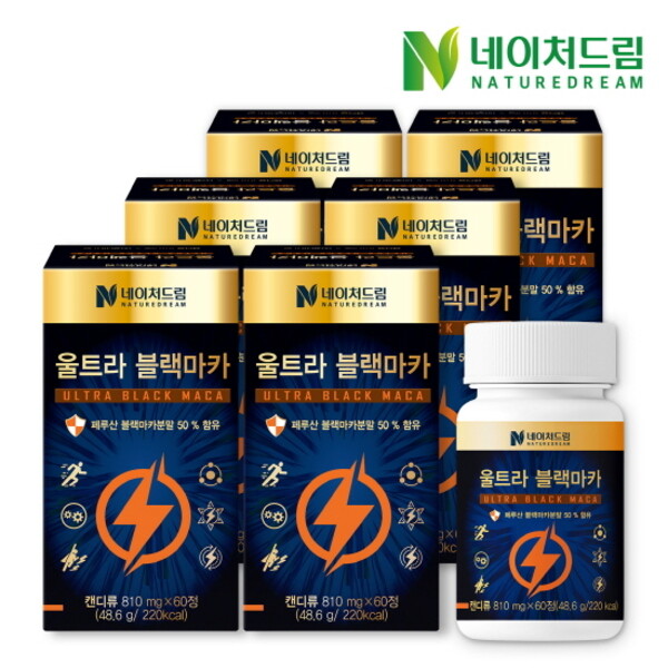 네이처드림 초고함량 울트라 블랙마카 810mg x 60정 6박스