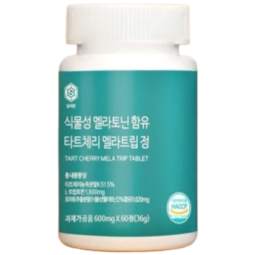 식물성 멜라토닌 효과 타트체리 효능 메라토닌 <b>수면</b> 멜라<b>트립</b> 정 약 2개월분  1박스  60정