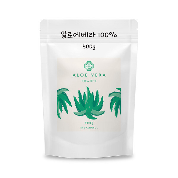 푸른들 먹는알로에 제주알로에 알로에베라 <b>알로에전잎</b> 분말 가루 /알로에베라 100% 500g